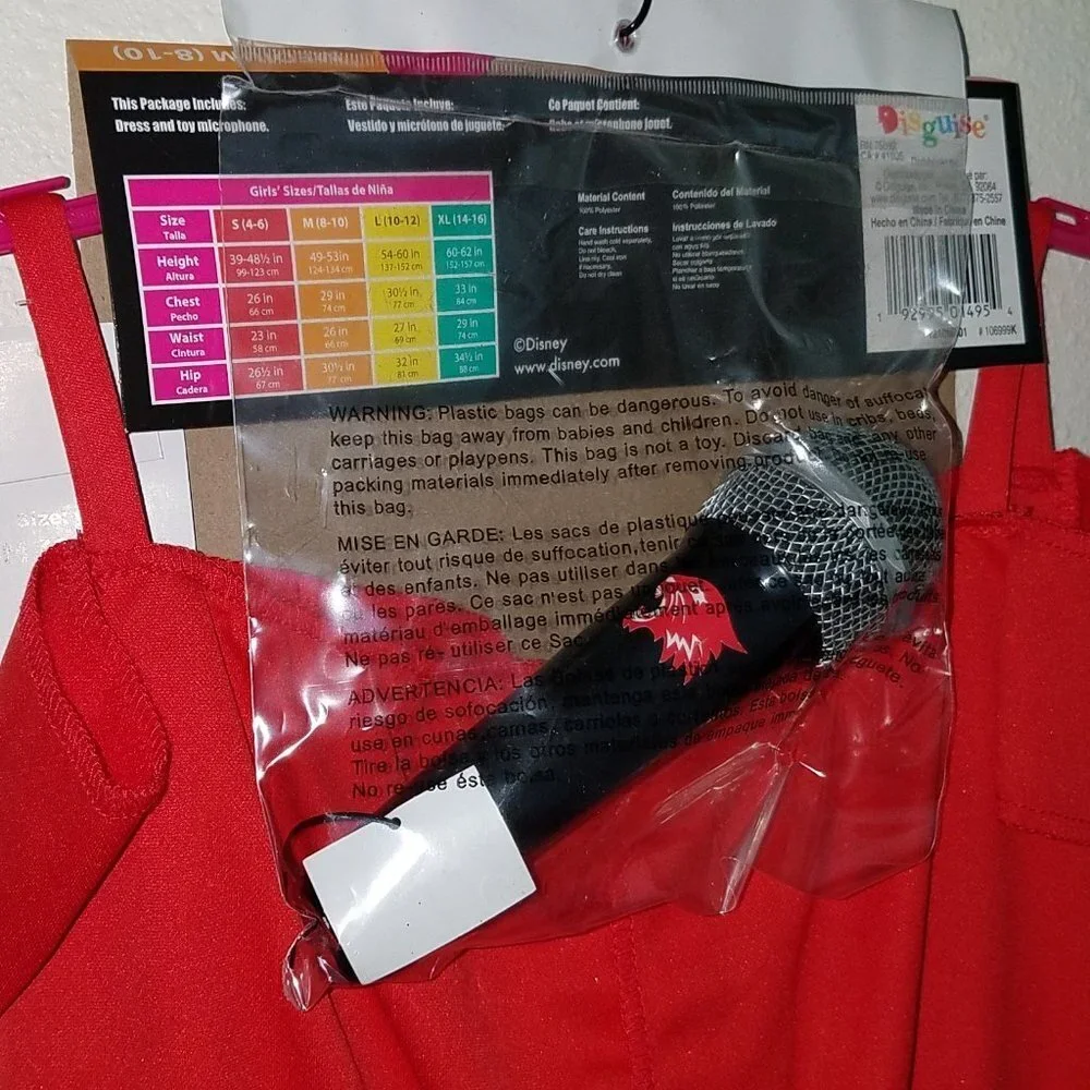 NEW Nini As Gabriella High School Musical Costume Medium Disney Dress Microphone - Picture 5 of 7